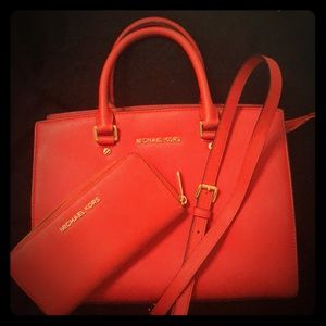 Michael Kors original hand bag and wallet.